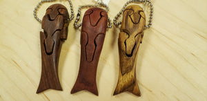 Chapman Wood Fish Key Rings made in USA at Hardwood Artisans in Washington, DC