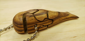 Chapman Wood Whale Key Ring made in USA at Hardwood Artisans in Culpeper, Virginia