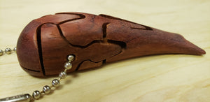 Chapman Wood Whale Key Ring made in USA at Hardwood Artisans in Bethesda, Maryland