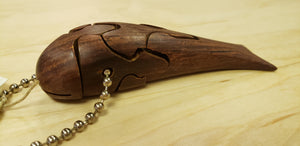 Chapman Wood Whale Key Ring made in USA at Hardwood Artisans in Elkwood, Virginia