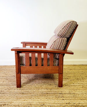 Morris Chair and Footstool made in USA at Hardwood Artisans in Arlington, Virginia
