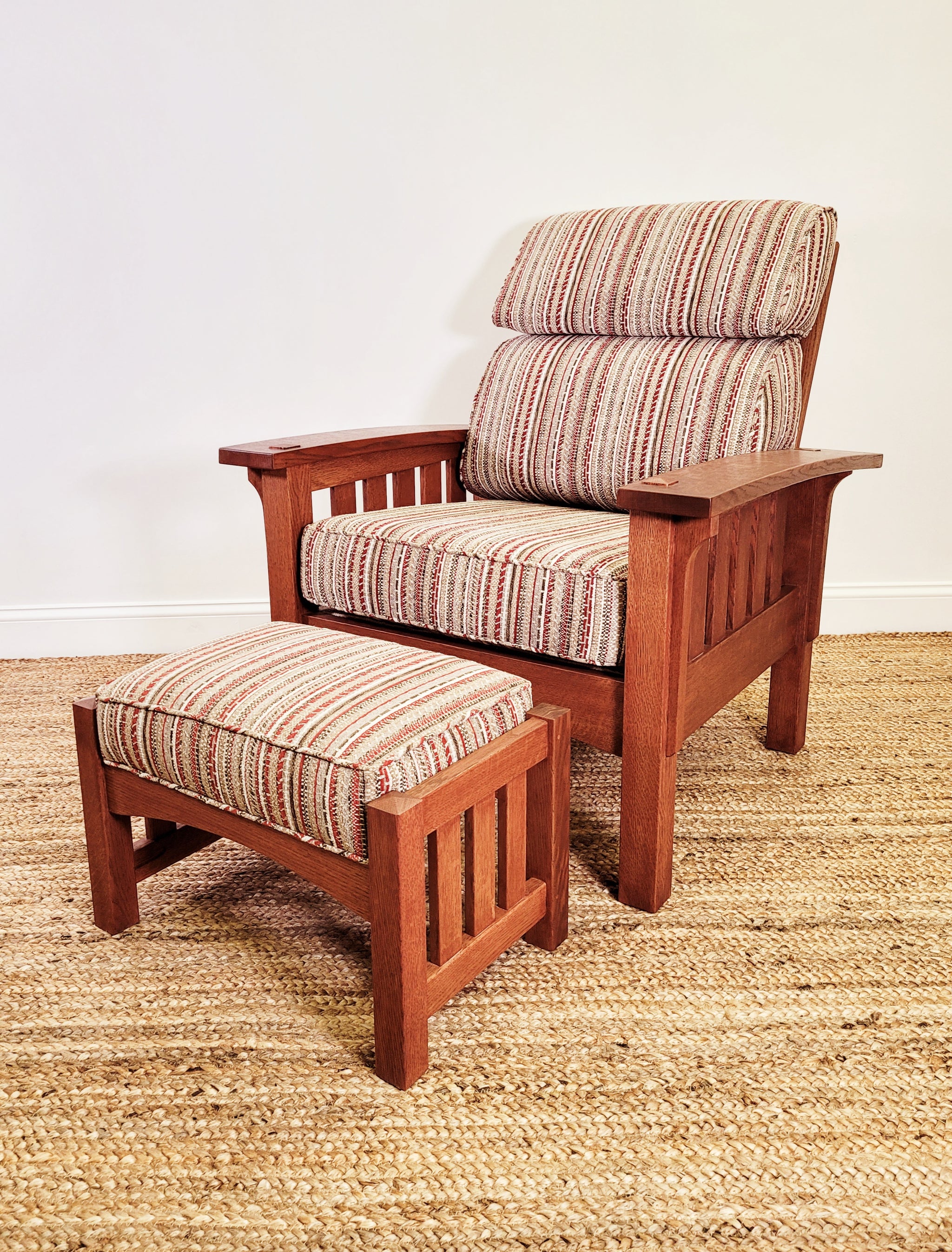 Morris Chair and Ottoman Hardwood Artisans Handcrafted Living