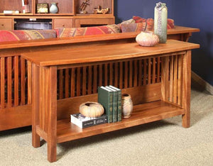 Crofters Sofa Table w/ lower shelf in Mahogany by Hardwood Artisans an American bespoke furniture maker in Culpeper County VA