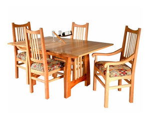 Highland Table and Chairs in Natural Cherry with Contrasting Accents hand-picked, custom-made, hand-finished dining furniture