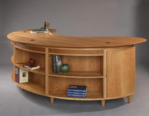 Custom Office Designs - Retro Corner Desk in Natural Cherry by Hardwood Artisans furniture near Spotsylvania County Virginia