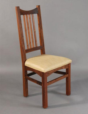 Highland Chair in Walnut - made by hand side chair with your choice of upholstery seat coverings to pick from near Burke