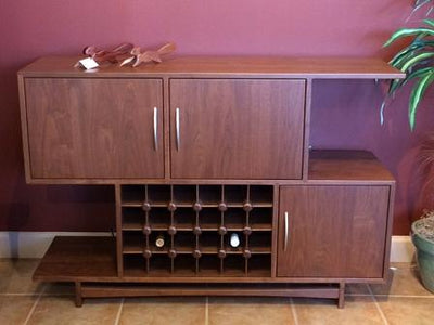 Mid century wine online rack