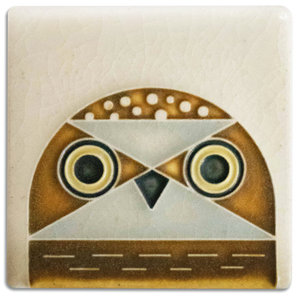 Motawi Art Tile Owlet made in U.S.A. at Hardwood Artisans in Arlington, Virginia