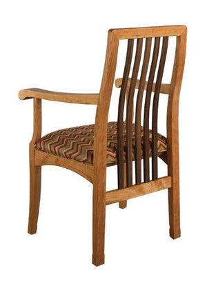 Century Chair (arm chair) in Natural Cherry with Walnut Slats and upholstered seat kitchen & dining furniture near Oakton VA