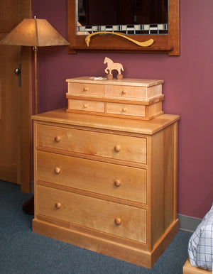 Shaker 3-Drawer Chest in Birch, Dresser available in various hardwood, bedroom furniture by Hardwood Artisans near Cheltenham