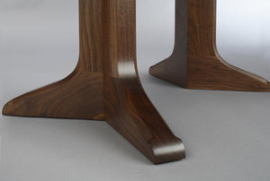Century Table in Mahogany made w/ split pedestal base & sustainable harvested wood also in extension version dining table