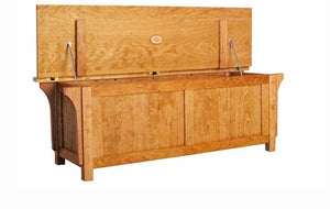 Craftsman Bench in Natural Cherry is a bedroom furniture chest used for storage & has a cedar lining by Hardwood Artisans VA