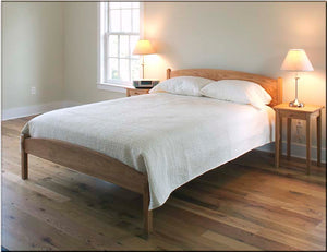 Rhianna Bed in Red Oak features quality solid wood bedroom furniture handcrafted by Hardwood Artisans in the Metro DC area