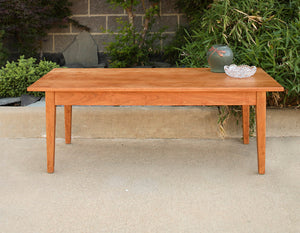 Shaker Coffee Table shown in Cherry is a custom-crafted, hand-finished, solid hardwood living room furniture w/ Amish joinery