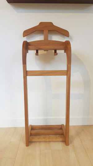 Wardrobe Valet Stand shown in Cherry - Hand-picked wood, Handmade Hand-finished by bespoke furniture maker Hardwood Artisans