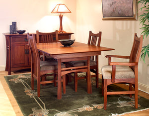 Small Waterfall Table w/ Artisan Chairs in Mahogany, Kitchen & Dining Room Furniture order online, for delivery in VA MD DC