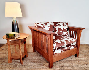 Crofters Loose Seat Chair in Cherry with Mahogany Wash lifestyle photo in Charlottesville, VA
