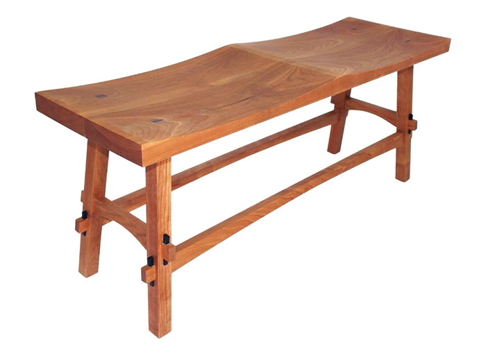 Shinto Double Bench Hardwood Artisans Handcrafted Living Furniture