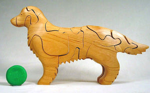 Chapman Puzzle Golden Retriever in Cherry made in USA at Hardwood Artisans in Bethesda, Maryland
