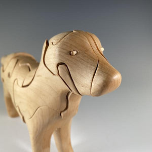Chapman Puzzle Labrador in Maple made in USA at Hardwood Artisans in Charlottesville, Virginia