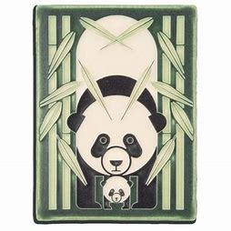 Motawi Art Tile - 6x8 Panda Panda