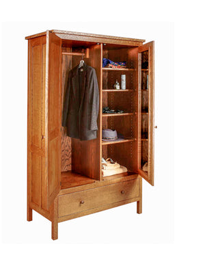 Craftsman 1-Drawer Armoire is an elegant solution for clothing storage in your bedroom in Charlottesville, VA