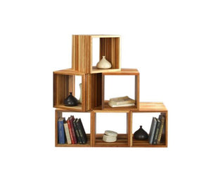 Jeannie Cubes handcrafted hardwood sculpture is more than simple storage as a rare and unique gift available near Springfield