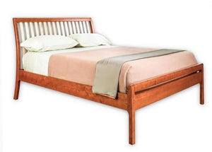 Artisan Sleigh Bed Straight Leg in Cherry with Mahogany Wash and Curly Maple Slats bedroom furniture in Prince William VA