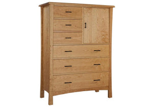 Baton Rouge Door Chest in Natural Cherry a quality solid wood bedroom furniture item custom made by Hardwood Artisans in VA