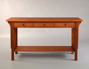 Parlor Hall Table in cherry, mahogany, walnut, birch, maple, curly maple, red or 1/4-sawn white oak hardwoods Made in the USA