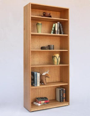 Basic Bookcase in 1/4-Sawn White Oak with English Oak Stain a solid hardwood case construction made by Hardwood Artisans, VA