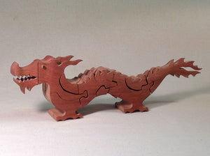 Chapman Puzzle Chinese Dragon in Mahogany made in USA at Hardwood Artisans in Washington, DC