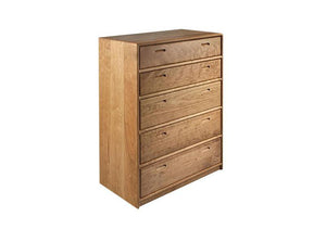 Contemporary 5-Drawer Chest Dresser in Natural Cherry in Hardwood Artisans' modern line is made near Washington DC, VA and MD