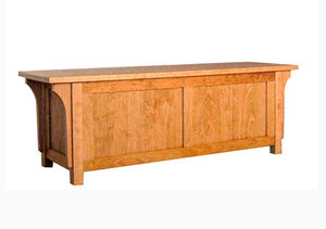 Craftsman Bench models a cedar lined chest for bedroom furniture storage handmade by Hardwood Artisans in VA, near MD & DC