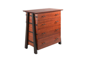 Custom Bedroom Furniture featuring a hardwood dresser / chest, quality made in the USA by Hardwood Artisans in Culpeper VA