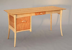 Custom Office Designs - writing desk by Hardwood Artisans a working professional home office furniture near Fairfax County VA