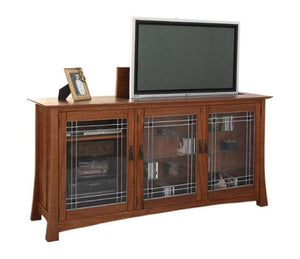 Glasgow TV Lift is custom-crafted, hand-finished, solid hardwood living room furniture w/ Amish joinery by Hardwood Artisans