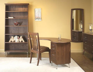 Custom Office Designs - Linnaea Walnut Desk, Bookcase, Chair, Credenza by Hardwood Artisans furniture near Fauquier County VA