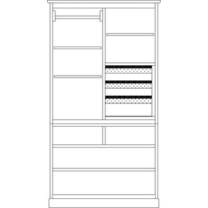 Shaker Armoire is a linen closet or cupboard style bedroom furniture item handcrafted by Hardwood Artisans near VA, MD, DC