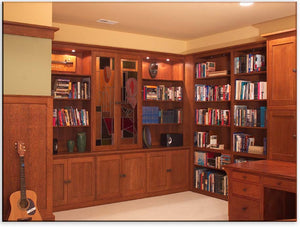 Office Built-Ins by Hardwood Artisans feature built-in cabinet/s or bookcase/s for home/office in VA, Maryland, Washington DC