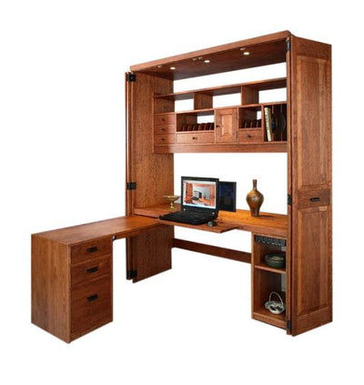 Computer Workstation  Hardwood Artisans Handcrafted Office Furniture