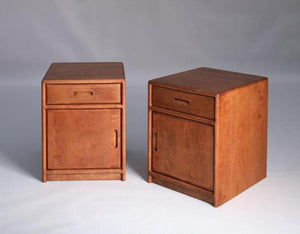 Contemporary Nightstand with Optional Door in Cherry with a Mahogany Wash bedroom furniture cabinet style near Aldie Virginia