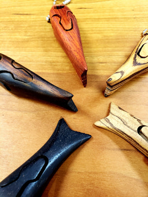 Chapman Wood Key Rings by Peter Chapman handcrafted articulating sculptures are rare unique gifts  at Hardwood Artisans in VA
