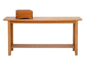 Crofter’s Sofa Table showing time-honored, mortise and tenon construction w/ a distinct unique subtle curve on the front edge