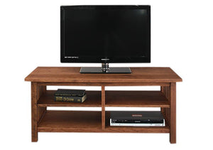 Crofters TV Stand in Cherry with Mahogany Wash Living Room furniture Made in the USA by Hardwood Artisans near Herndon VA