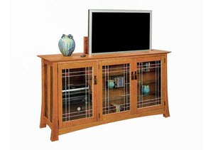 Glasgow TV Lift/Television Stand/Console/Living Room furniture Made in the USA by Hardwood Artisans near Fairfax Station VA