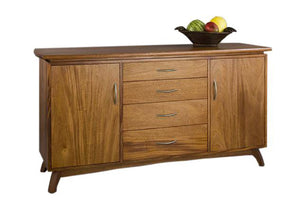 Linnea Sideboard in Mahogany - Entryway, Living Room, Dining Room, Executive Office, or Parlor Furniture by Hardwood Artisans