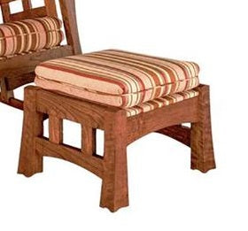 Mackintosh Footstool in a selection of fabrics and assorted hardwoods made to order interior furniture by Hardwood Artisans