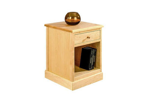 Shaker Parmet Nightstand with Wooden Peg in Maple, cabinet style, bedroom furniture design by Hardwood Artisans near Clifton