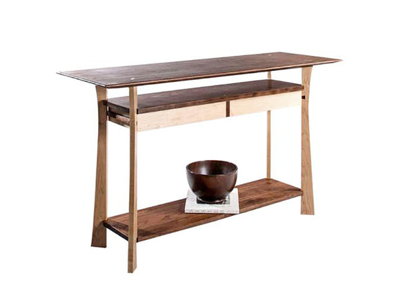 Waterfall Hall Table | Hardwood Artisans Handcrafted Living Furniture